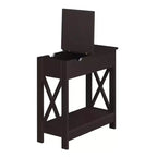 Table d'appoint en MDF à rabat avec station de charge 61 cm (H) x 60,3 cm (l) x 28,6 cm (P)
