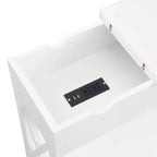 Table d'appoint en MDF à rabat avec station de charge 61 cm (H) x 60,3 cm (l) x 28,6 cm (P)