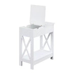 Table d'appoint en MDF à rabat avec station de charge 61 cm (H) x 60,3 cm (l) x 28,6 cm (P)