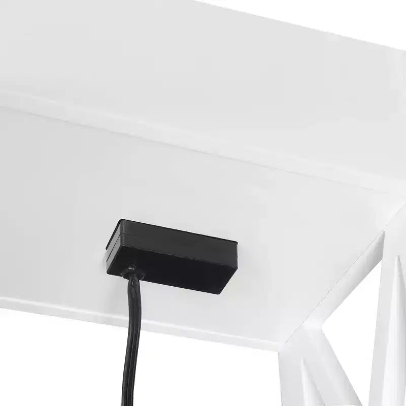 Table d'appoint en MDF à rabat avec station de charge 61 cm (H) x 60,3 cm (l) x 28,6 cm (P)
