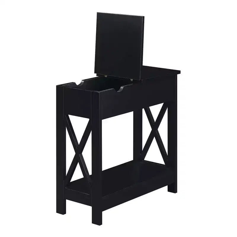 Table d'appoint en MDF à rabat avec station de charge 61 cm (H) x 60,3 cm (l) x 28,6 cm (P)