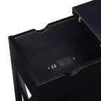 Table d'appoint en MDF à rabat avec station de charge 61 cm (H) x 60,3 cm (l) x 28,6 cm (P)