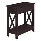 Table d'appoint en MDF à rabat avec station de charge 61 cm (H) x 60,3 cm (l) x 28,6 cm (P)