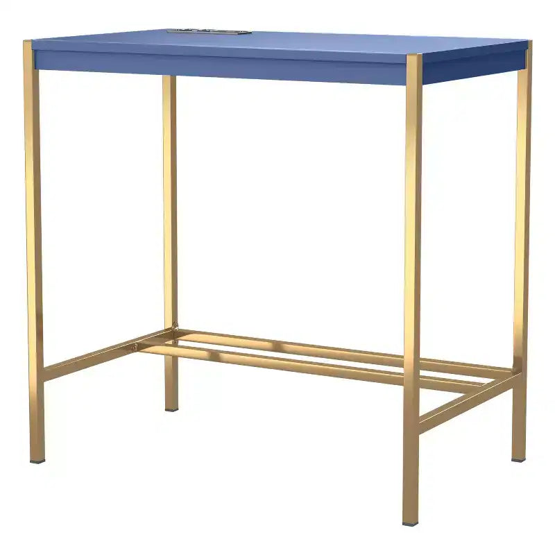 Bureau en acier et MDF avec port USB 75,5 cm H x 76 cm L x 46 cm P