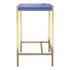 Bureau en acier et MDF avec port USB 75,5 cm H x 76 cm L x 46 cm P