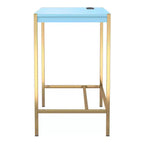 Bureau en acier et MDF avec port USB 75,5 cm H x 76 cm L x 46 cm P