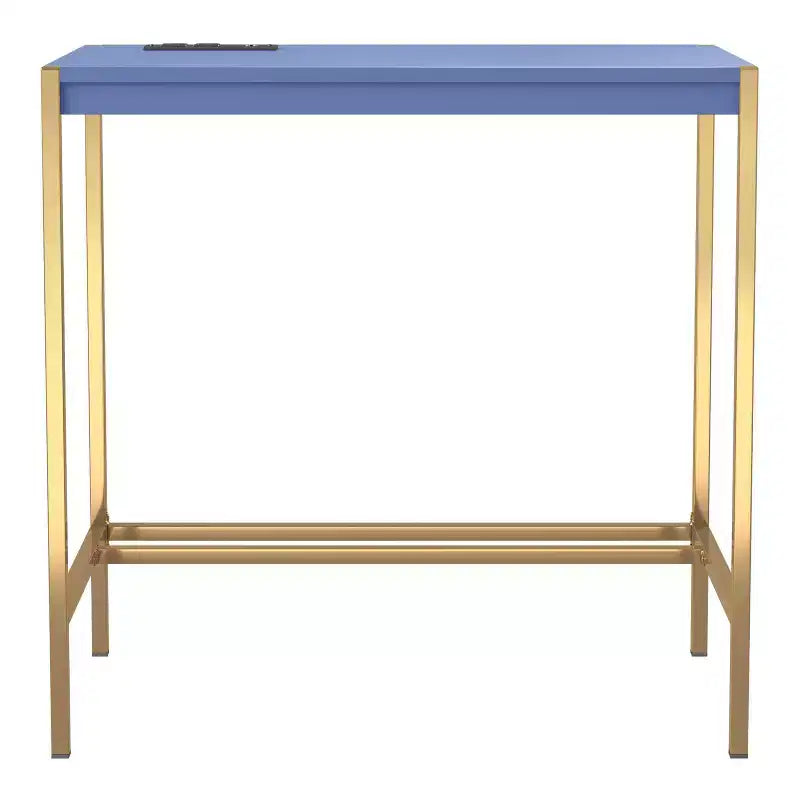 Bureau en acier et MDF avec port USB 75,5 cm H x 76 cm L x 46 cm P