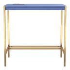 Bureau en acier et MDF avec port USB 75,5 cm H x 76 cm L x 46 cm P