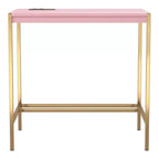 Bureau en acier et MDF avec port USB 75,5 cm H x 76 cm L x 46 cm P
