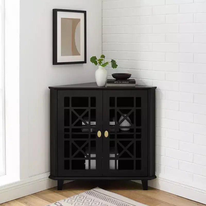 Meuble d'angle d'appoint en MDF 30''H x 32,25''L x 16,75''P