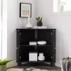 Meuble d'angle d'appoint en MDF 30''H x 32,25''L x 16,75''P
