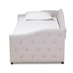 Lit de repos en MDF et hévéa avec lit gigogne 43,5''H x 83,1''L x 83,1''P
