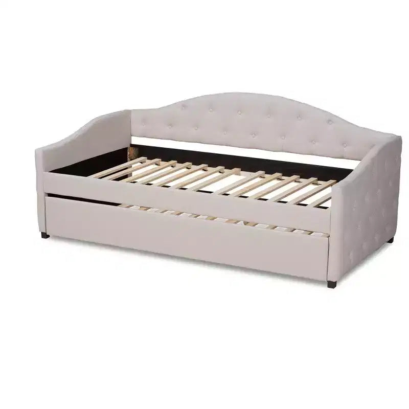 Lit de repos en MDF et hévéa avec lit gigogne 43,5''H x 83,1''L x 83,1''P