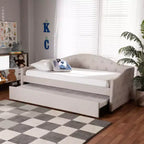 Lit de repos en MDF et hévéa avec lit gigogne 43,5''H x 83,1''L x 83,1''P