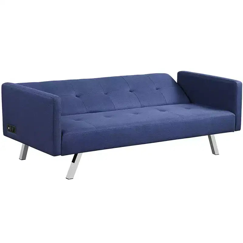 Canapé-lit futon convertible avec ports USB et multiprise