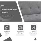 Canapé-lit futon convertible avec ports USB et multiprise