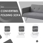 Canapé-lit futon convertible avec ports USB et multiprise