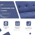 Canapé-lit futon convertible avec ports USB et multiprise