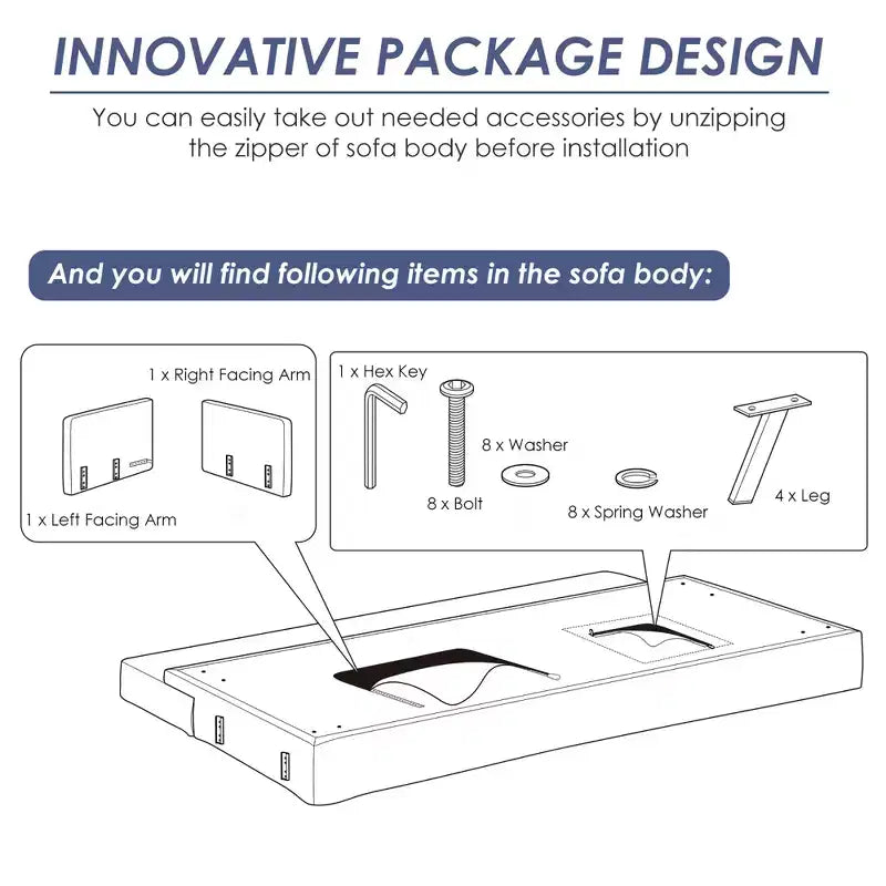 Canapé-lit futon convertible avec ports USB et multiprise