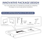 Canapé-lit futon convertible avec ports USB et multiprise