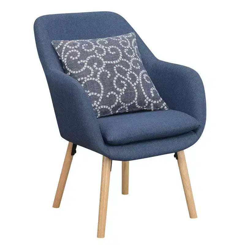 Fauteuil d'appoint en bois d'hévéa 33,5 po H x 26,75 po L