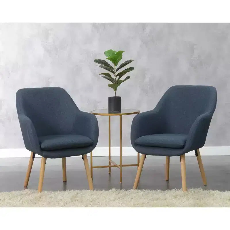 Fauteuil d'appoint en bois d'hévéa 33,5 po H x 26,75 po L