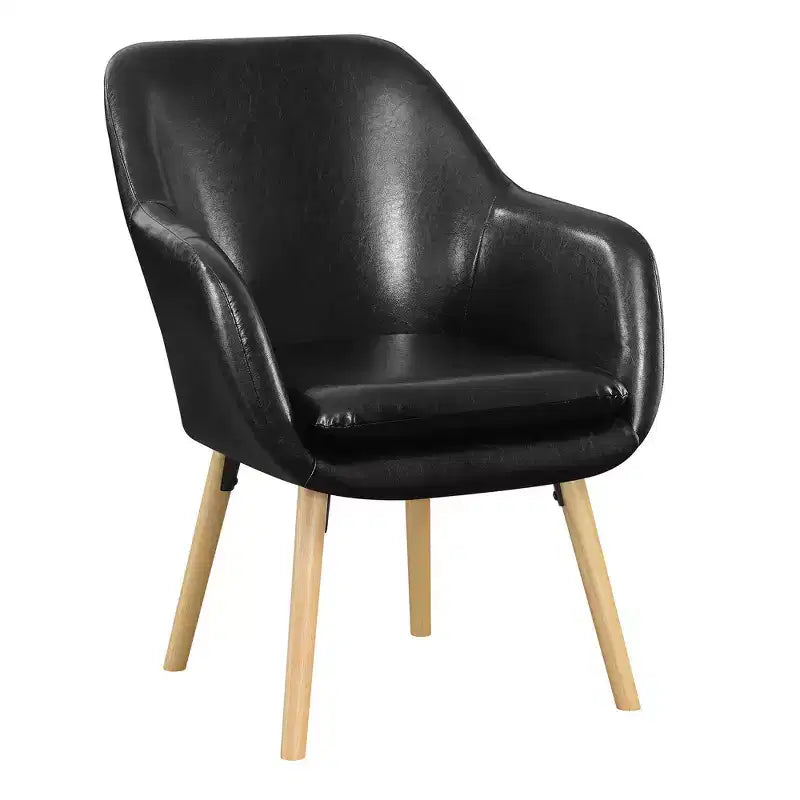 Fauteuil d'appoint en bois d'hévéa 33,5 po H x 26,75 po L