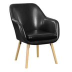 Fauteuil d'appoint en bois d'hévéa 33,5 po H x 26,75 po L