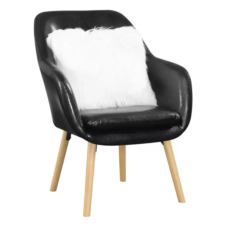 Fauteuil d'appoint en bois d'hévéa 33,5 po H x 26,75 po L
