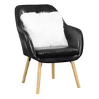 Fauteuil d'appoint en bois d'hévéa 33,5 po H x 26,75 po L