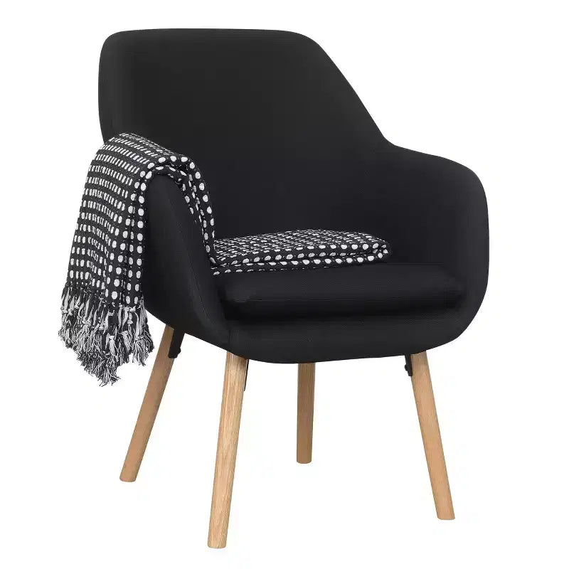 Fauteuil d'appoint en bois d'hévéa 33,5 po H x 26,75 po L
