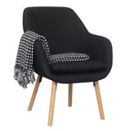 Fauteuil d'appoint en bois d'hévéa 33,5 po H x 26,75 po L