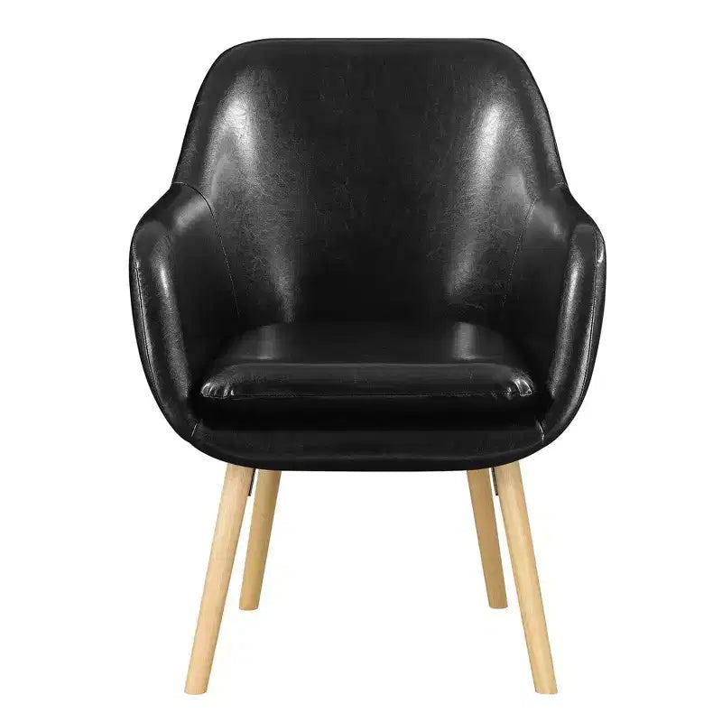 Fauteuil d'appoint en bois d'hévéa 33,5 po H x 26,75 po L