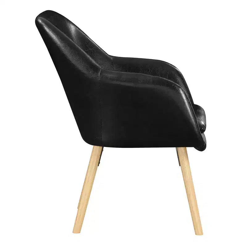 Fauteuil d'appoint en bois d'hévéa 33,5 po H x 26,75 po L