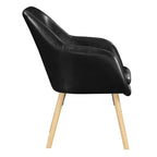 Fauteuil d'appoint en bois d'hévéa 33,5 po H x 26,75 po L