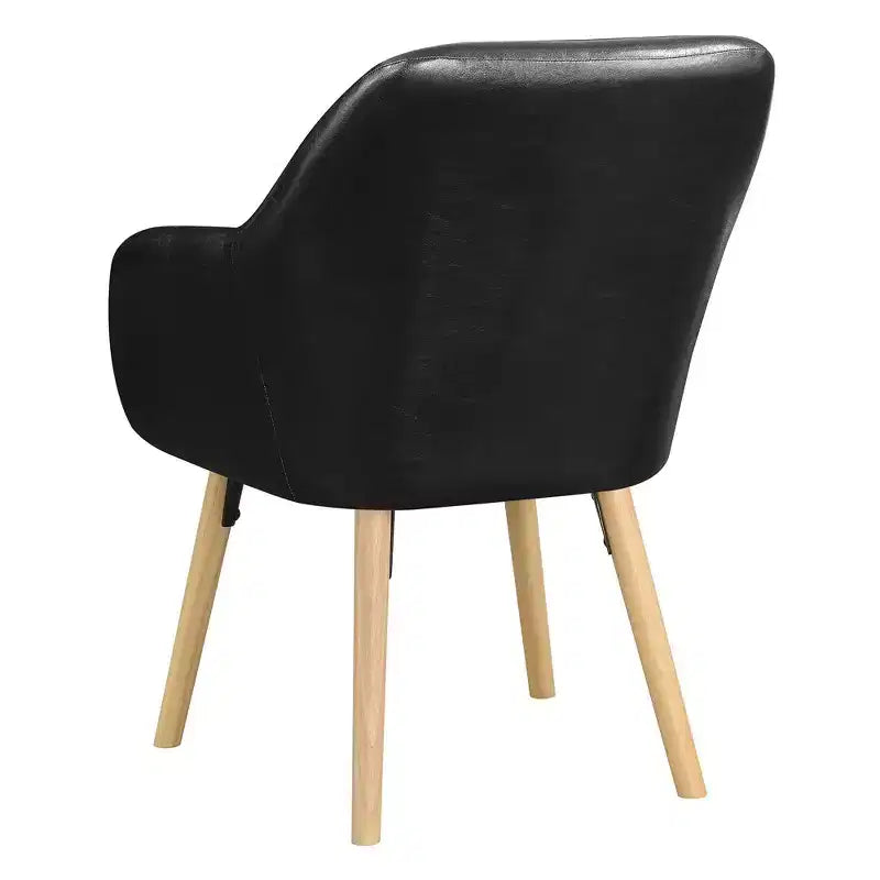 Fauteuil d'appoint en bois d'hévéa 33,5 po H x 26,75 po L