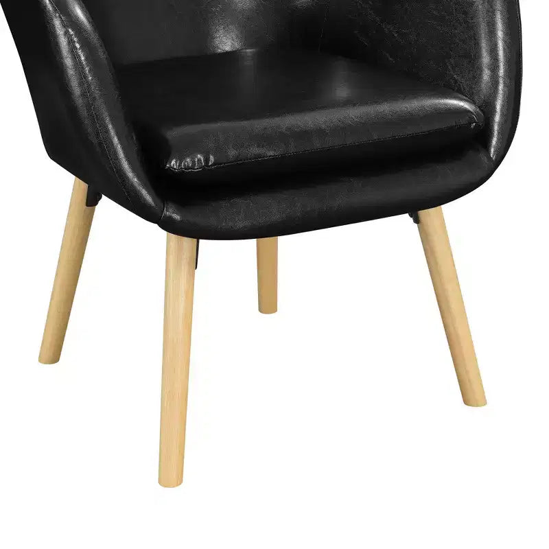 Fauteuil d'appoint en bois d'hévéa 33,5 po H x 26,75 po L