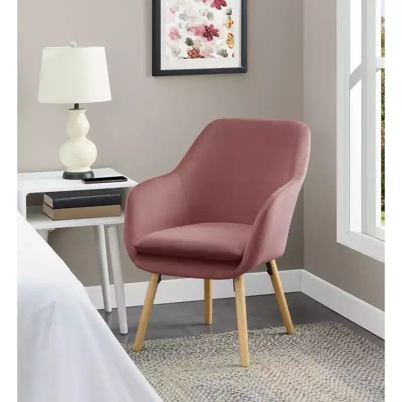 Fauteuil d'appoint en bois d'hévéa 33,5 po H x 26,75 po L