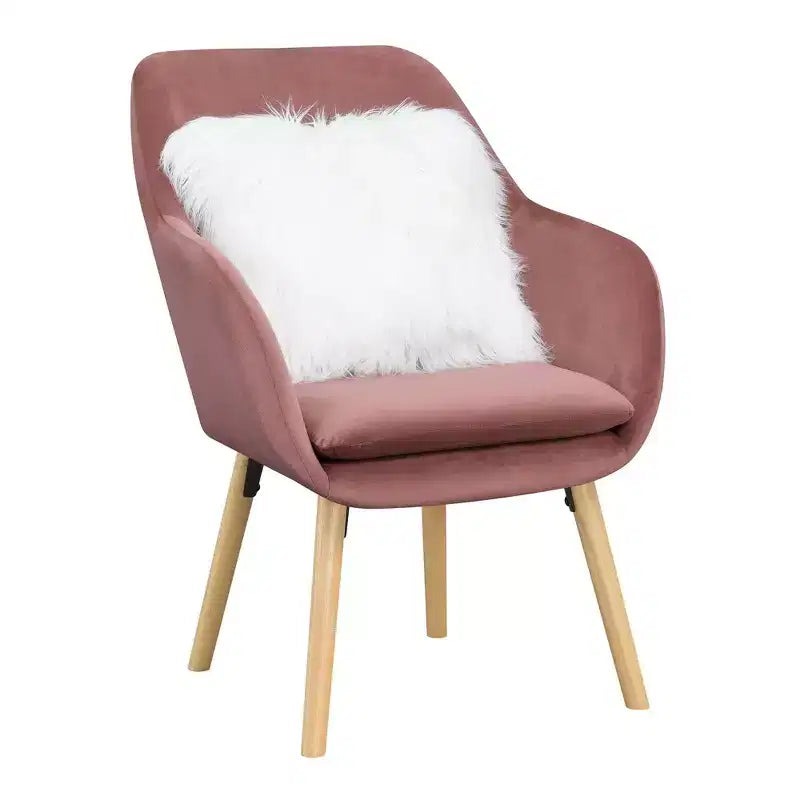 Fauteuil d'appoint en bois d'hévéa 33,5 po H x 26,75 po L
