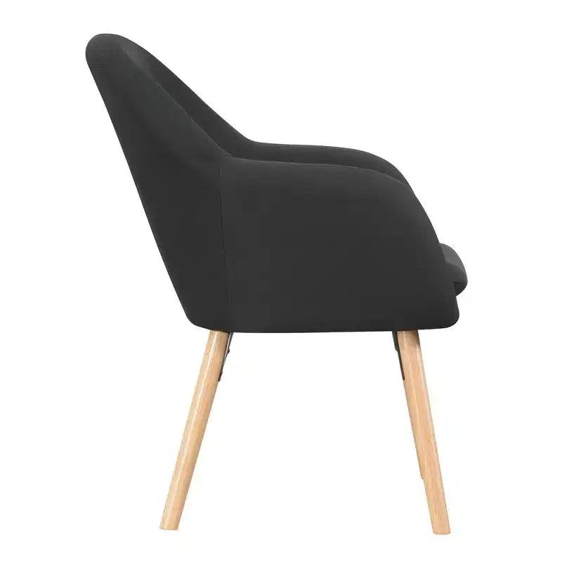 Fauteuil d'appoint en bois d'hévéa 33,5 po H x 26,75 po L