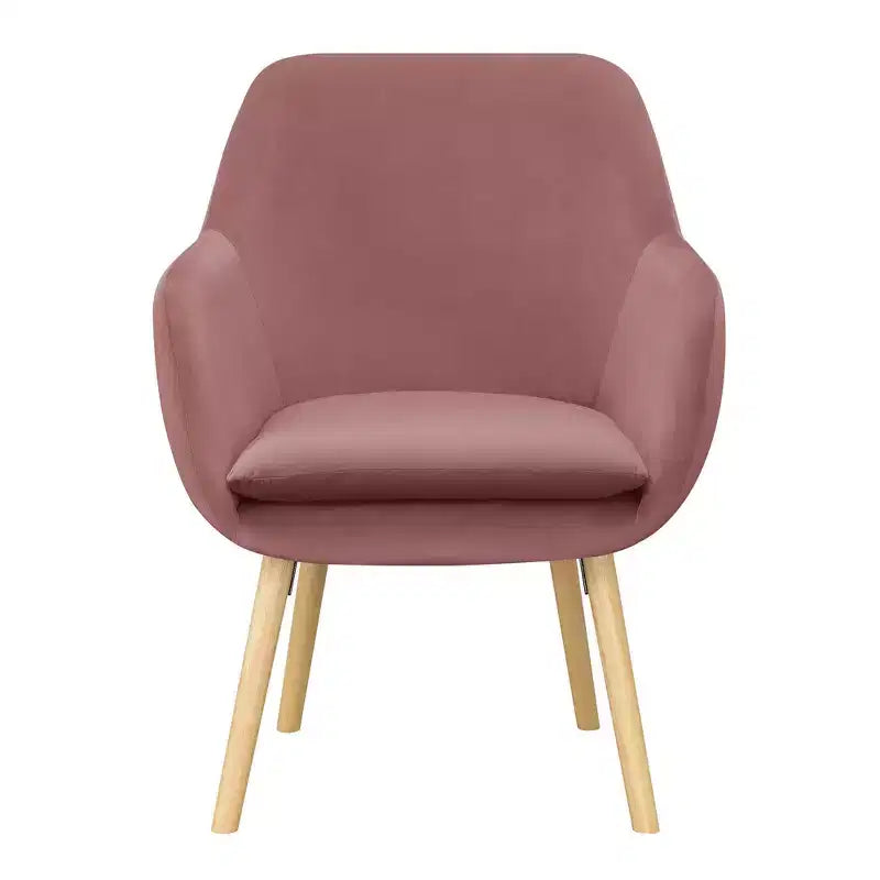 Fauteuil d'appoint en bois d'hévéa 33,5 po H x 26,75 po L