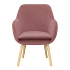 Fauteuil d'appoint en bois d'hévéa 33,5 po H x 26,75 po L