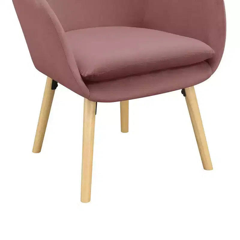 Fauteuil d'appoint en bois d'hévéa 33,5 po H x 26,75 po L