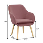 Fauteuil d'appoint en bois d'hévéa 33,5 po H x 26,75 po L