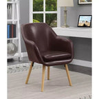Fauteuil d'appoint en bois d'hévéa 33,5 po H x 26,75 po L