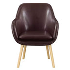 Fauteuil d'appoint en bois d'hévéa 33,5 po H x 26,75 po L