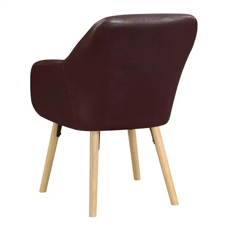 Fauteuil d'appoint en bois d'hévéa 33,5 po H x 26,75 po L