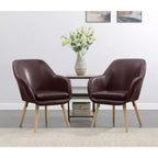 Fauteuil d'appoint en bois d'hévéa 33,5 po H x 26,75 po L