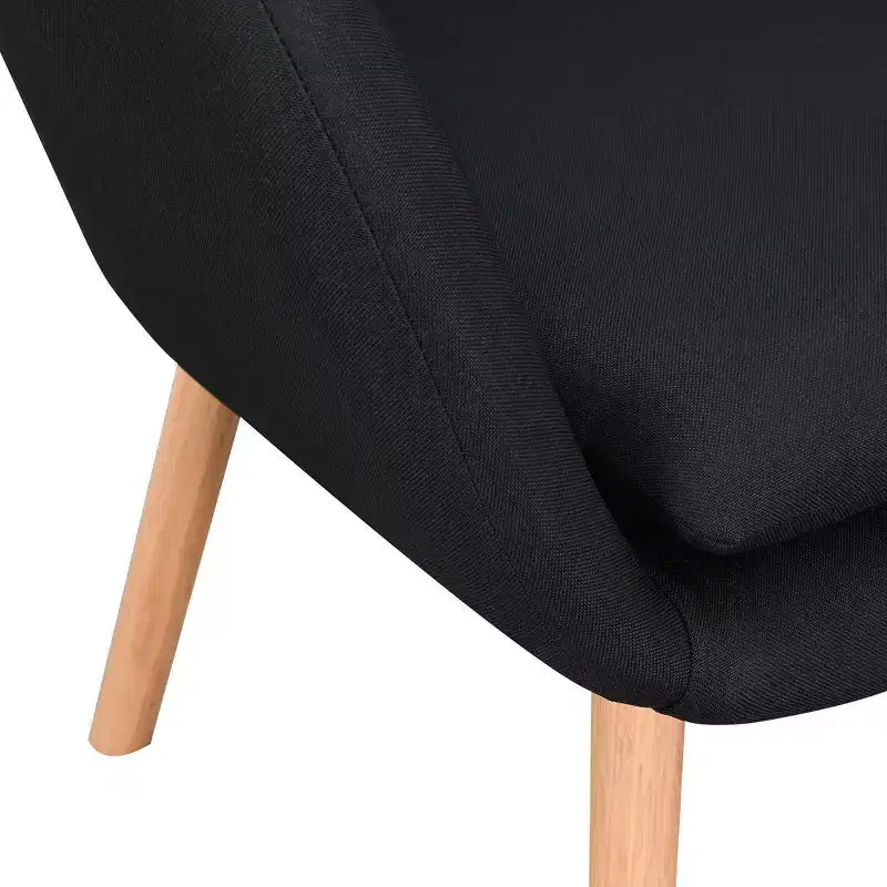 Fauteuil d'appoint en bois d'hévéa 33,5 po H x 26,75 po L