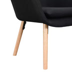 Fauteuil d'appoint en bois d'hévéa 33,5 po H x 26,75 po L